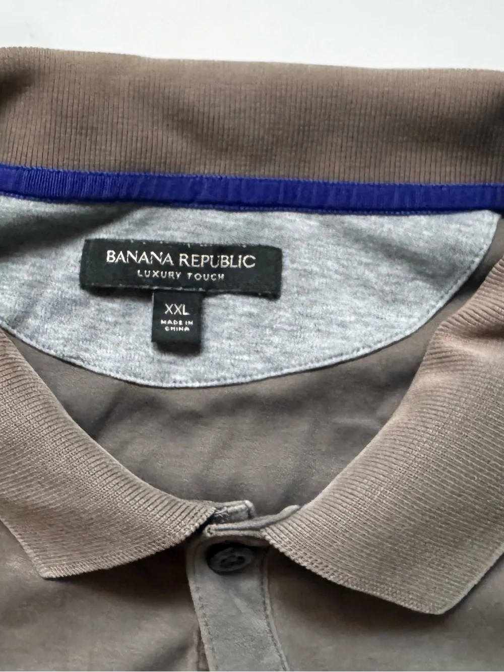 Banana Republic Men’s Gray Luxury Touch Polo Shirt